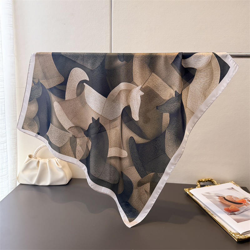 Luxury Bags For Summer - 70cm Luxury Silk Square Scarf For
