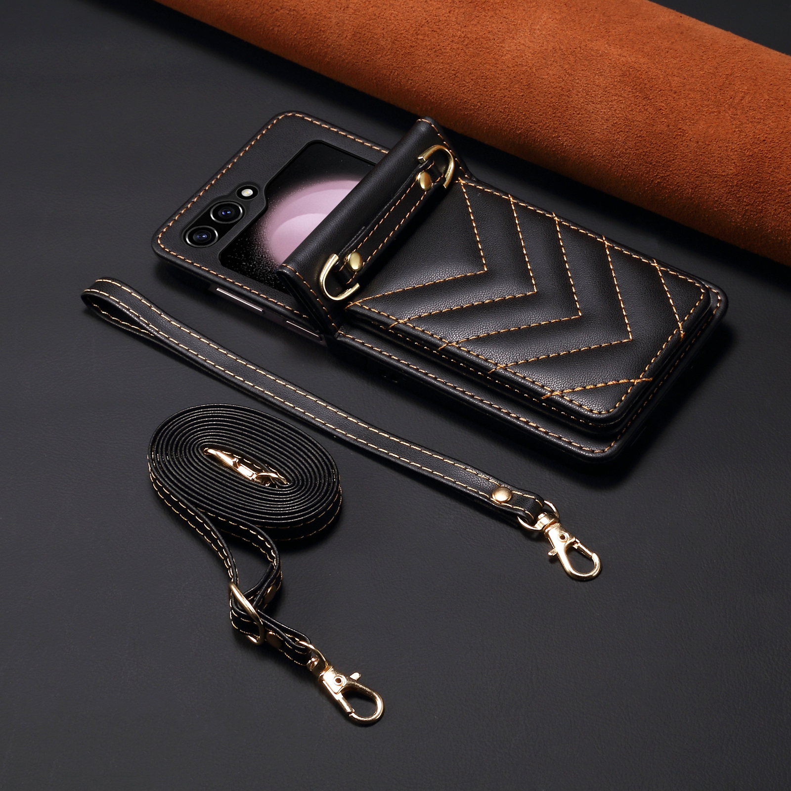 Luxury Bags & Leather Repair Of Atlanta Photos - Luxury V-shaped Quilted Leather Crossbody Phone