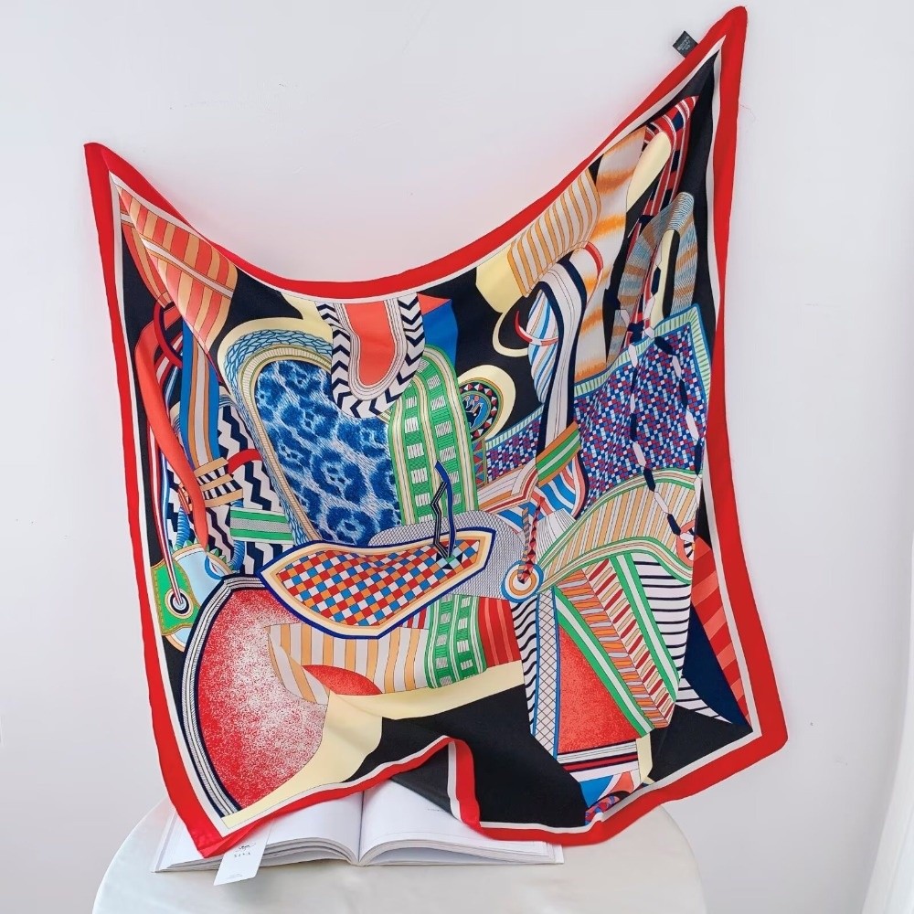 Luxury Bags For Summer - Luxury Flowers Print Women Silk Scarf