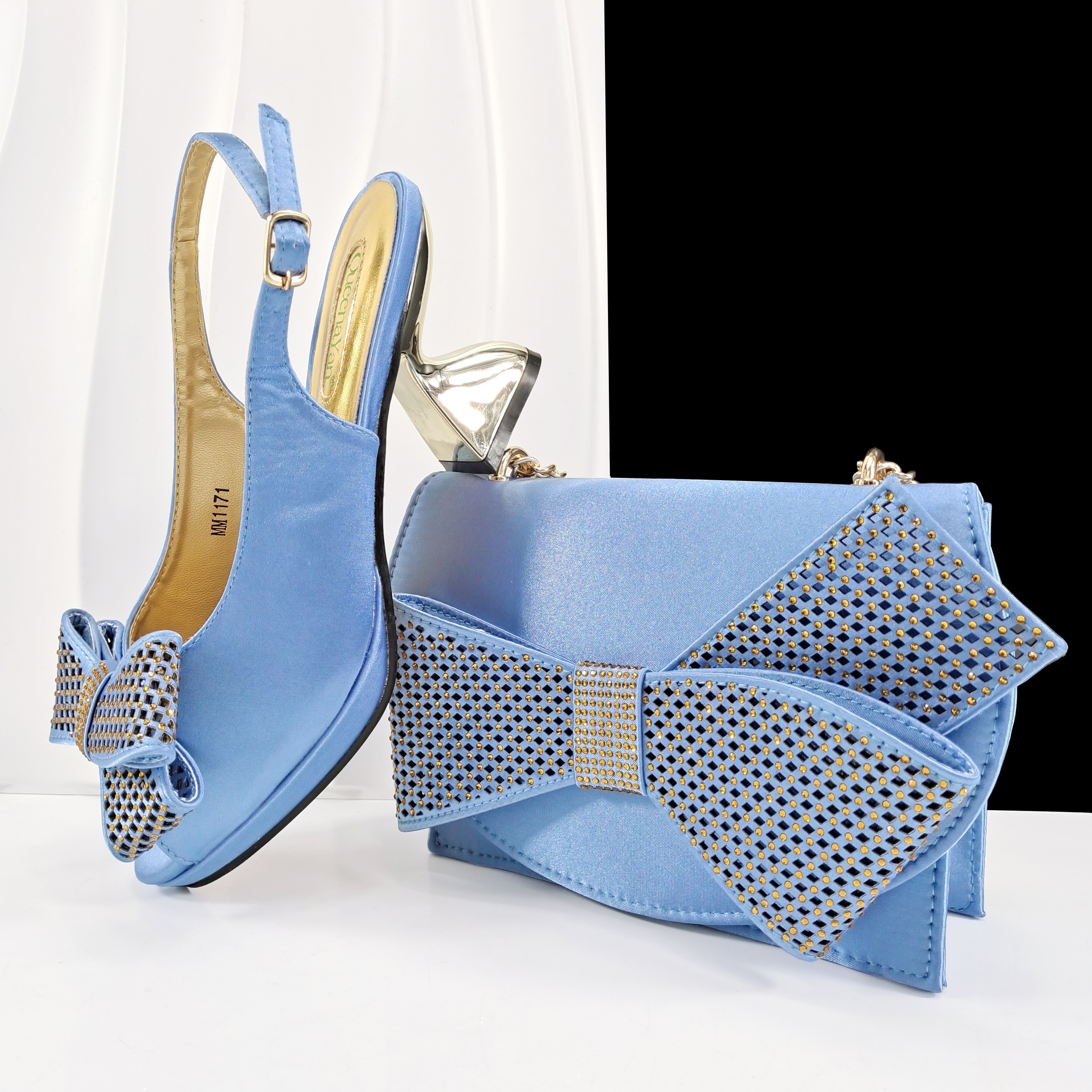 Luxury Bags Women - Queena Yan Sky Blue Color Peep