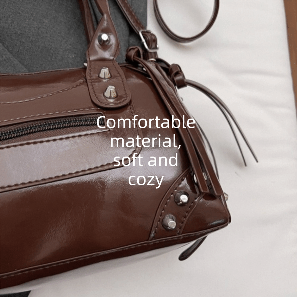 Fashion Rivets Pillow Bag Larg – обзор и цена Top Handle Patent Bag