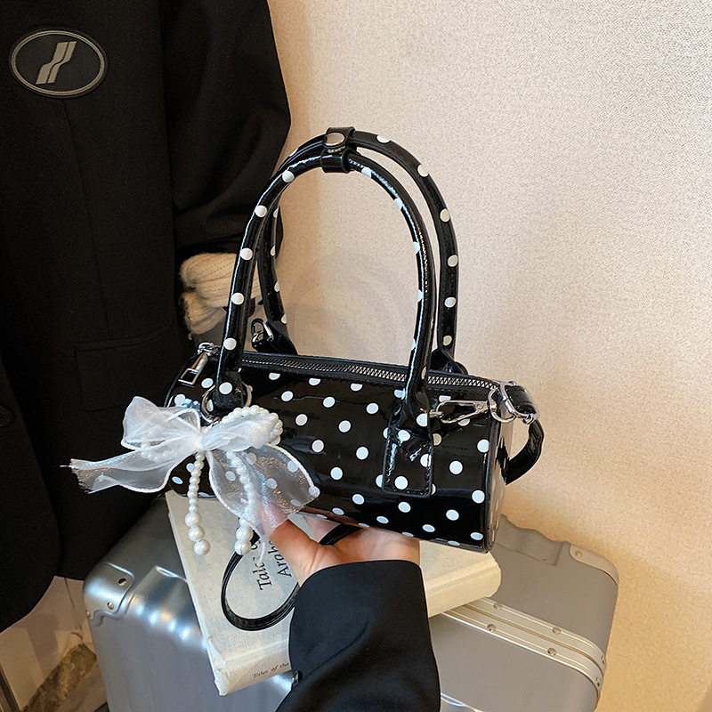 Women's Cute Polka Dot  Handba – обзор и цена Top Handle Patent Bag