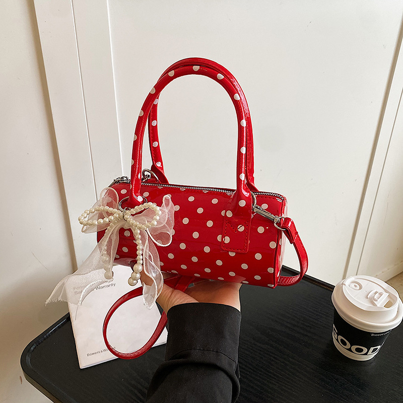 Women's Cute Polka Dot  Handba – обзор и цена Top Handle Patent Bag