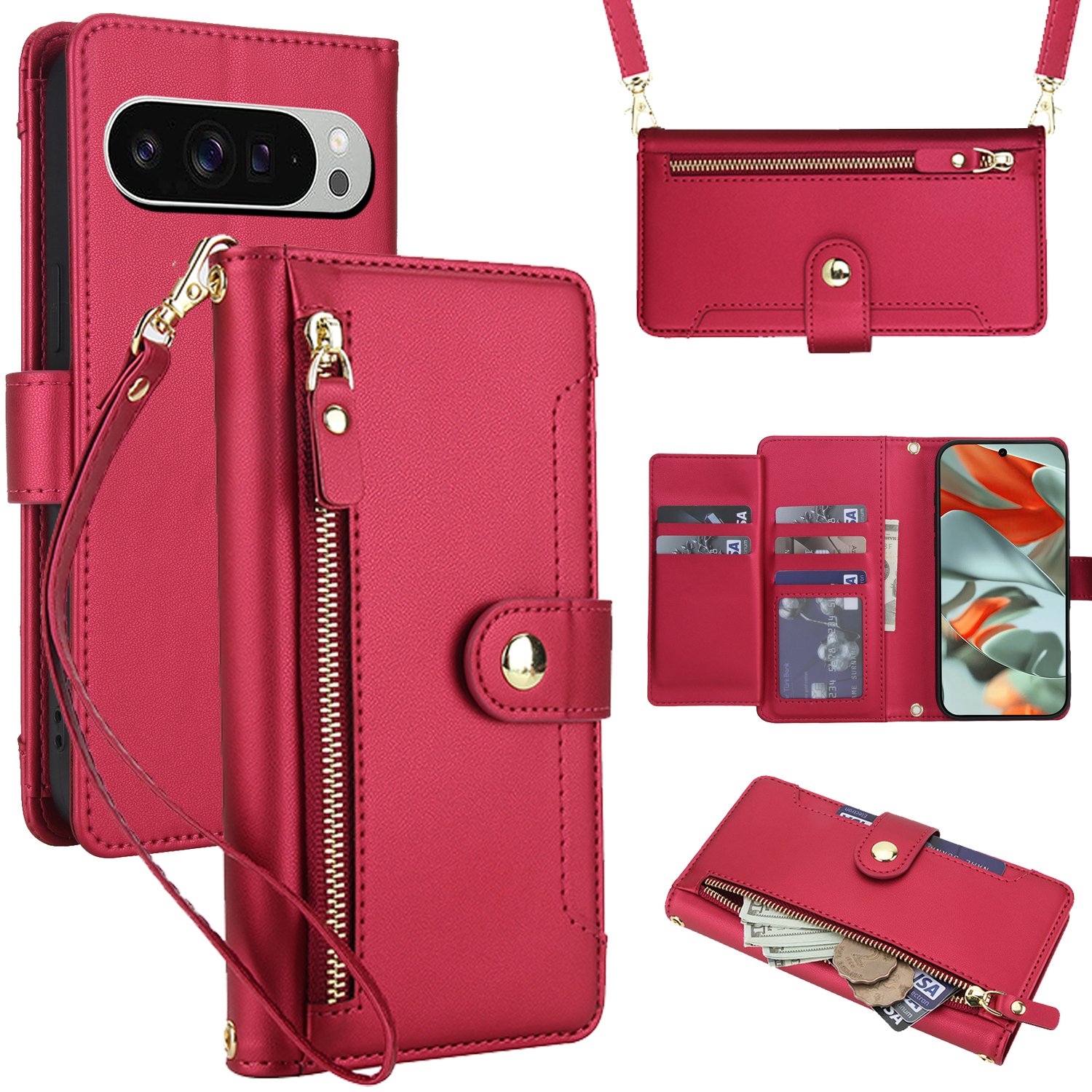 Crossbody Zipper Leather Walle – обзор и цена Luxury Bags & Leather Repair Of Atlanta Photos