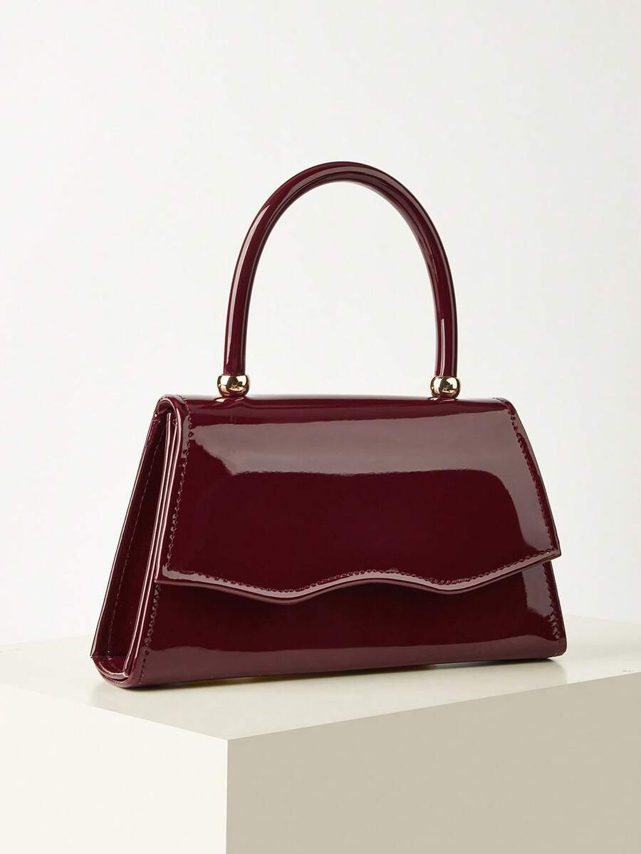 Shiny Patent Leather Evening H – обзор и цена Top Handle Patent Bag