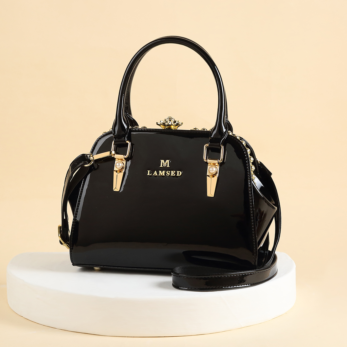 Glamorous Glossy Patent Satche – обзор и цена Top Handle Patent Bag