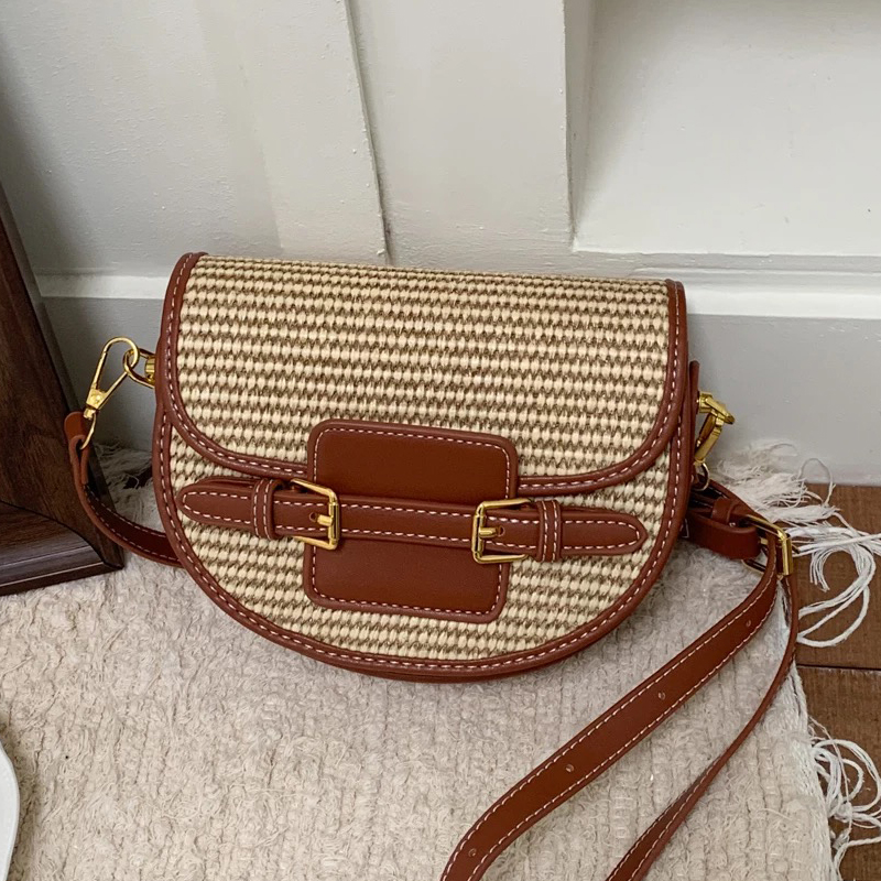 England Style Mini Straw Saddl – обзор и цена Luxury Bags Women