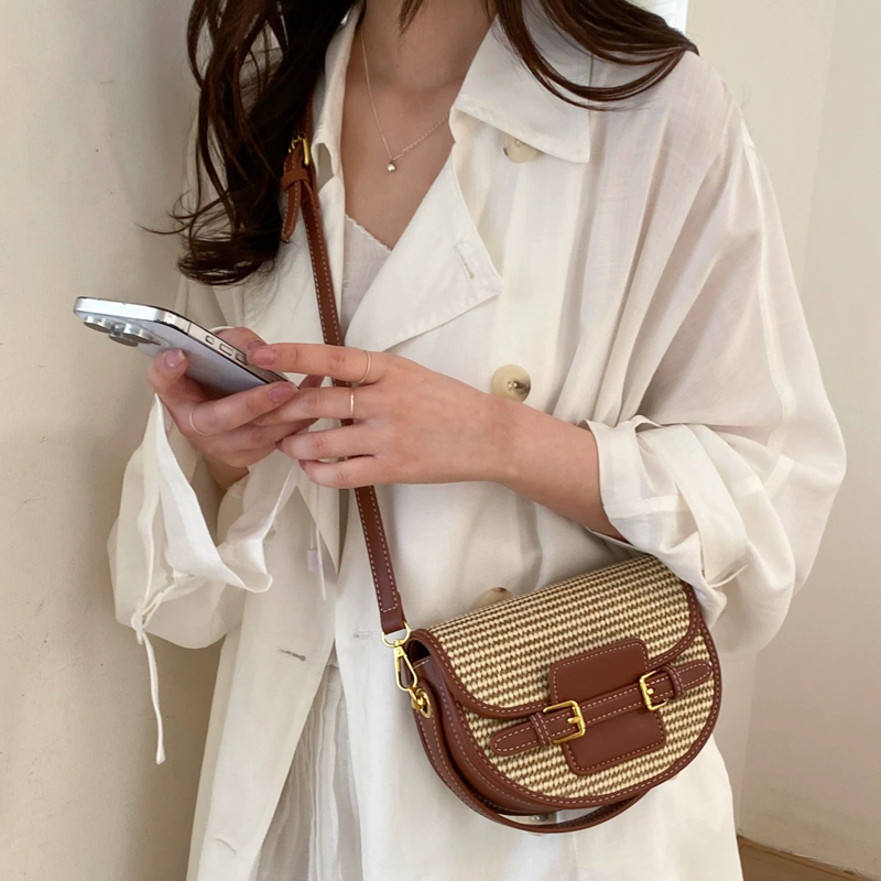 England Style Mini Straw Saddl – обзор и цена Luxury Bags Women