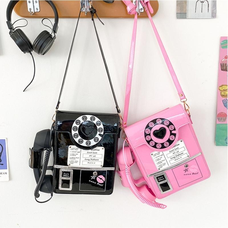 G5AE Women Telephone Shaped Ha – обзор и цена Top Handle Patent Bag