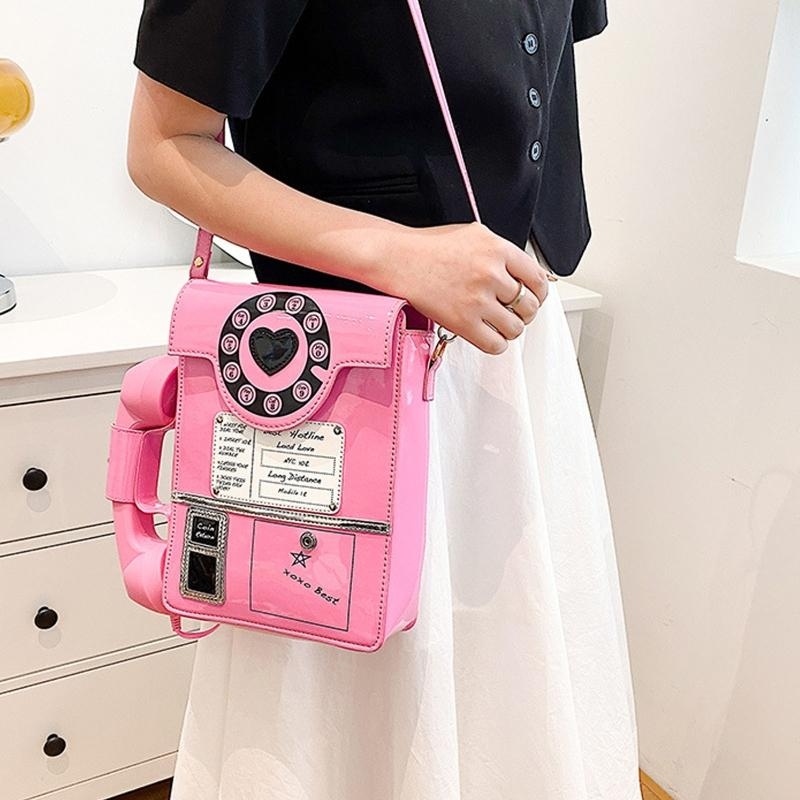 G5AE Women Telephone Shaped Ha – обзор и цена Top Handle Patent Bag