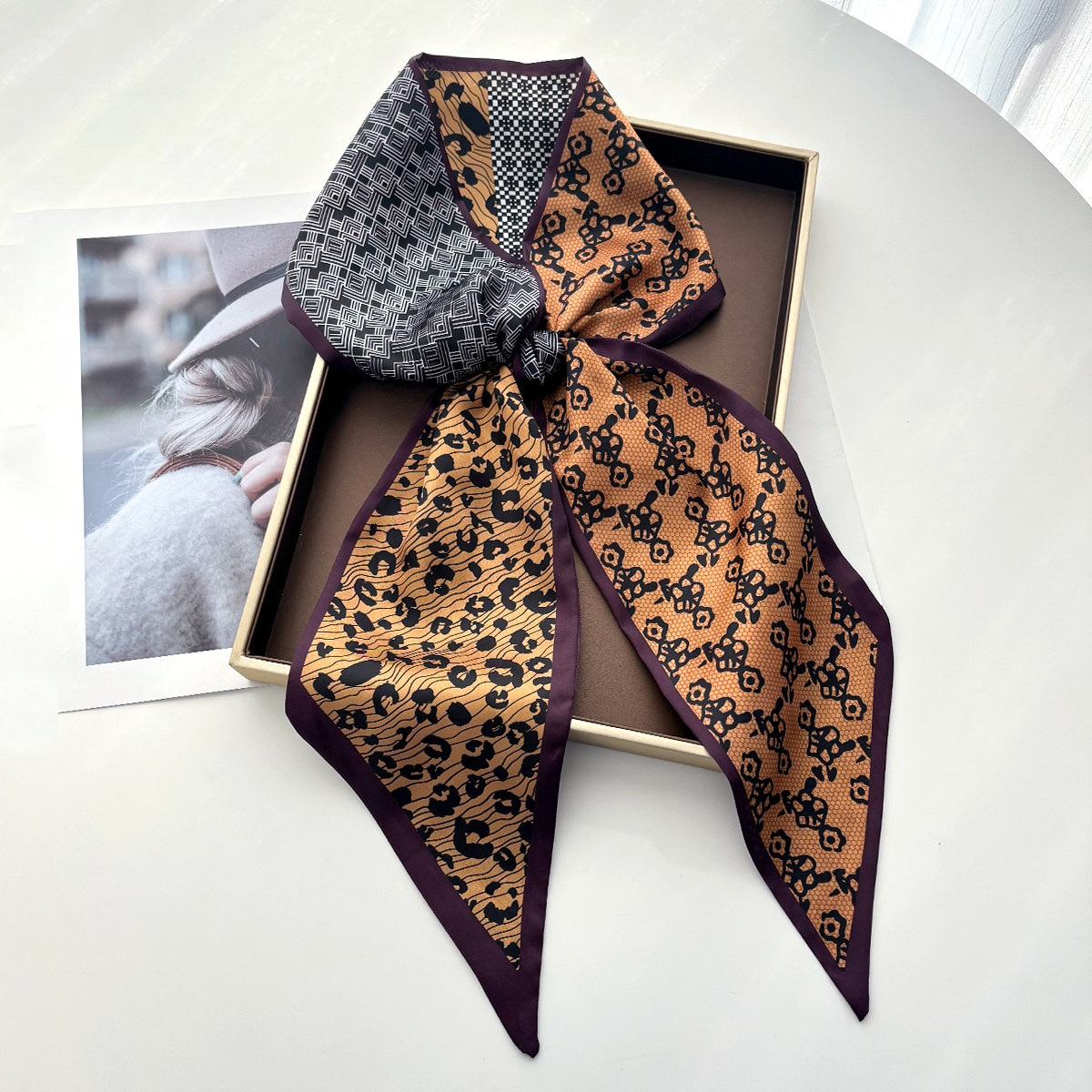 Leopard Printed Skinny Scarf F – обзор и цена Luxury Bags For Summer