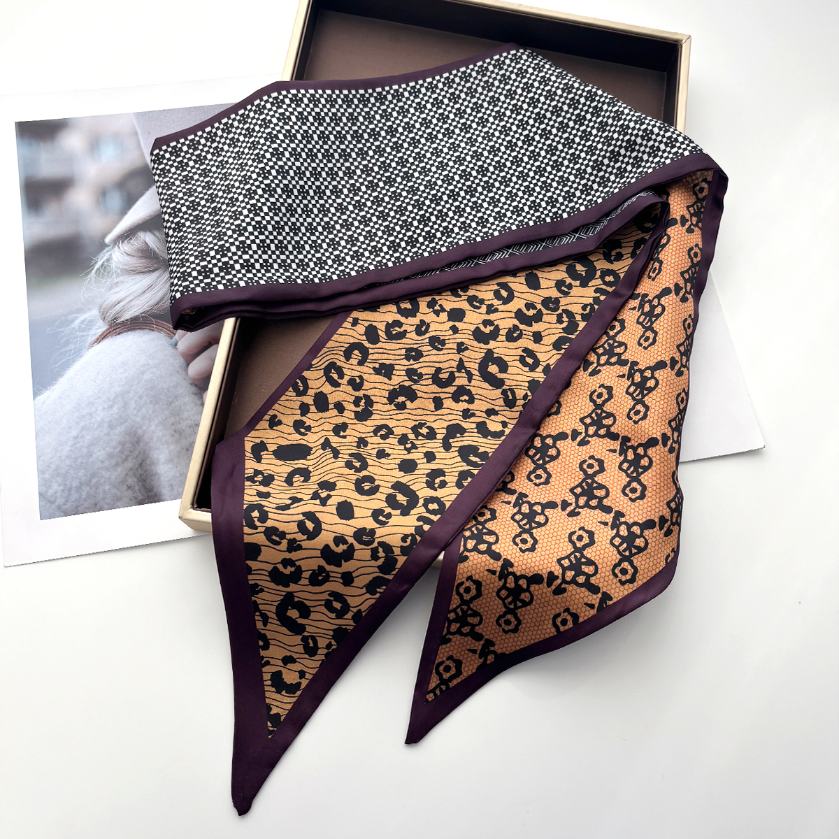 Leopard Printed Skinny Scarf F – обзор и цена Luxury Bags For Summer