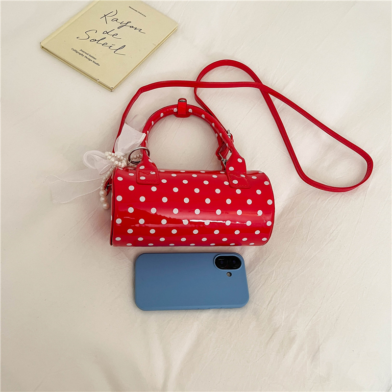 Korean Polka Dot Mini Handbag  – обзор и цена Top Handle Patent Bag
