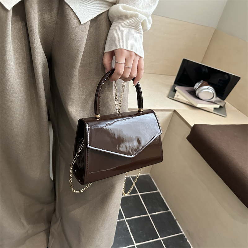 Women's Patent Leather Mini Ha – обзор и цена Top Handle Patent Bag